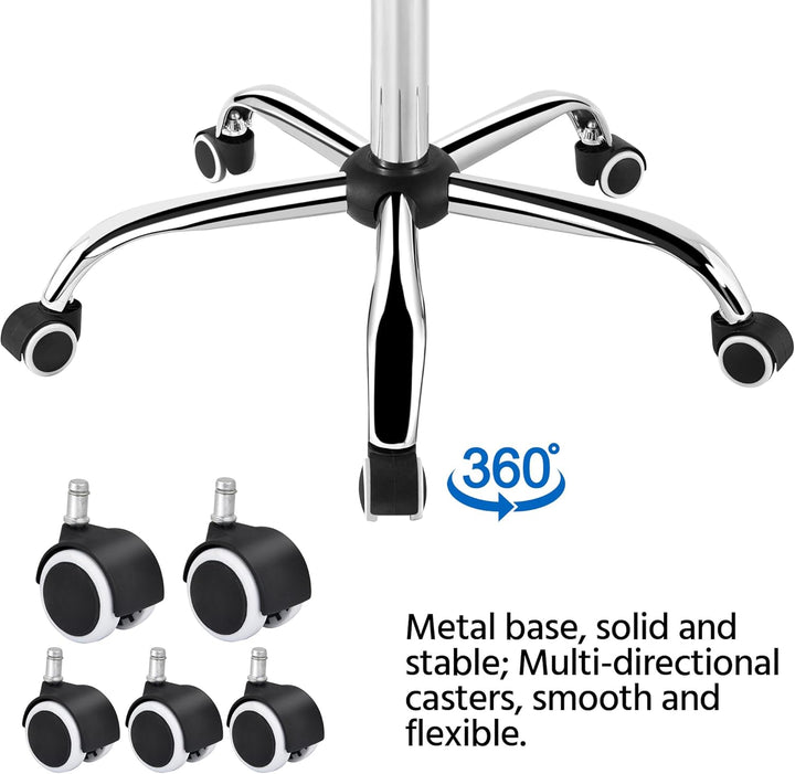 Yaheetech Bürostuhl ergonomischer Schreibtischstuhl Drehstuhl Drehocker Arbeitshocker mit abnehmbare