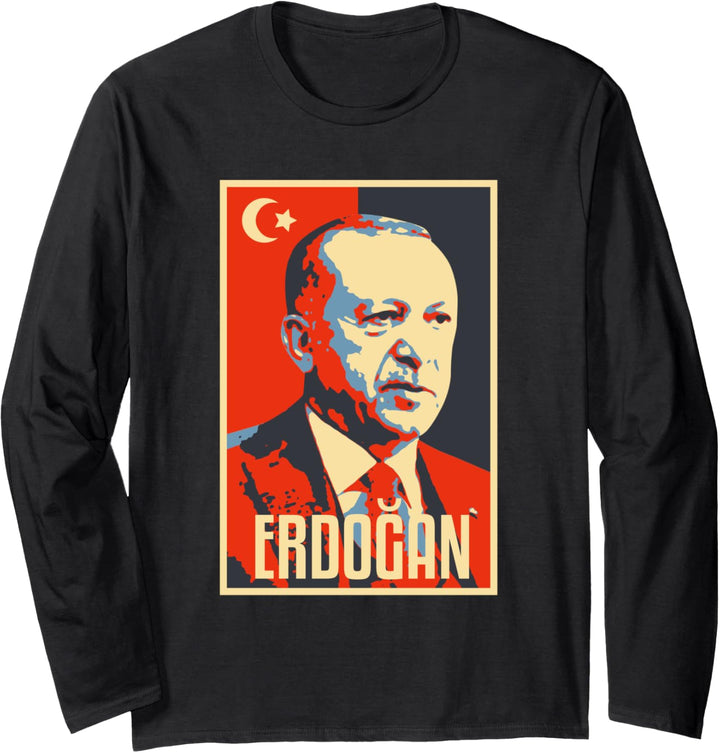 Erdogan Türkei Türkiye Türkischer Präsident Heimatland AKP Langarmshirt