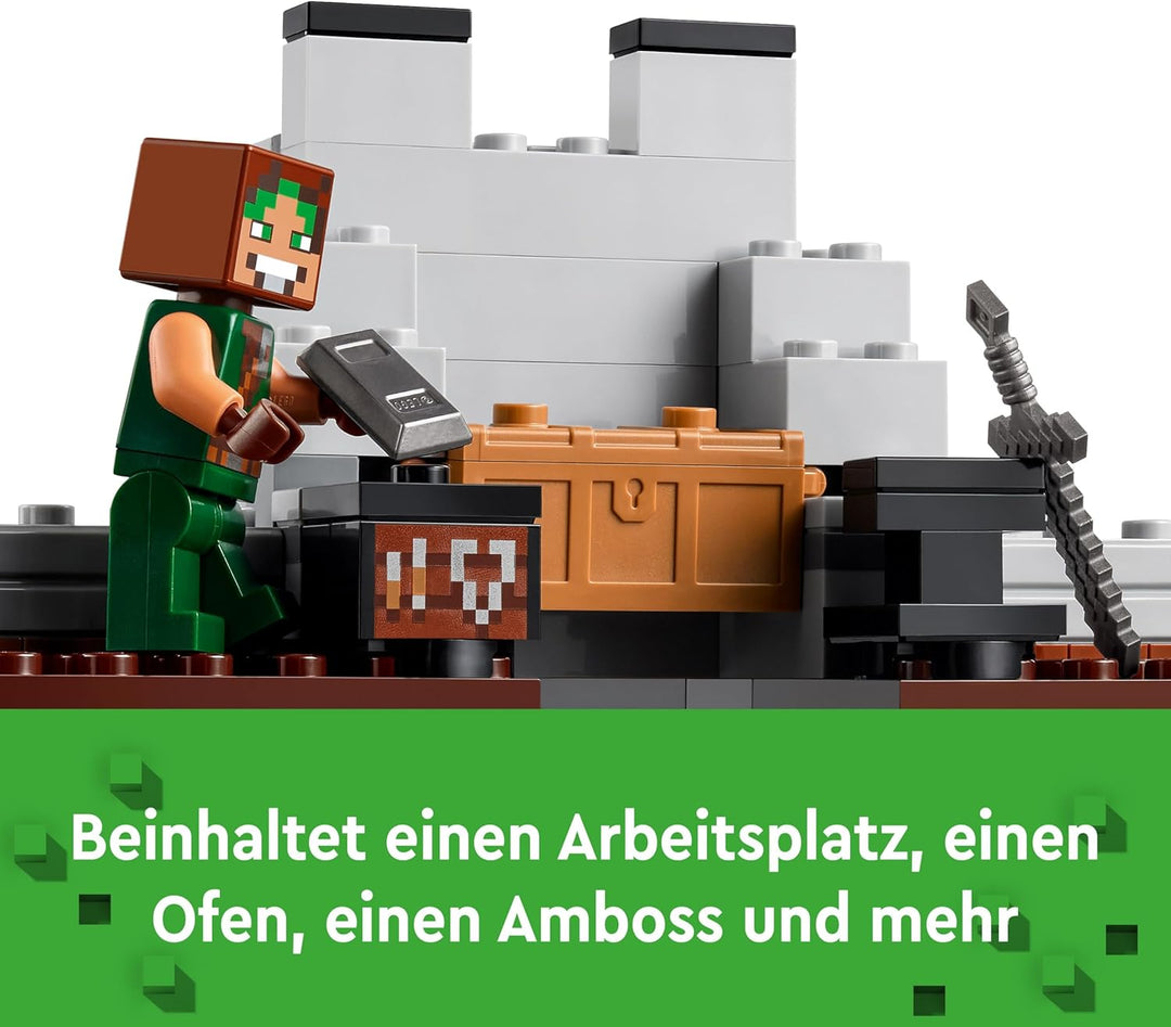 LEGO Minecraft Die Wolfsfestung, Action-Spielset mit Skeletten und Festung zum Erkunden, Geschenk fü