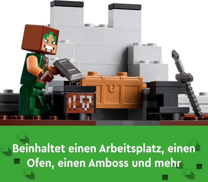 LEGO Minecraft Die Wolfsfestung, Action-Spielset mit Skeletten und Festung zum Erkunden, Geschenk fü