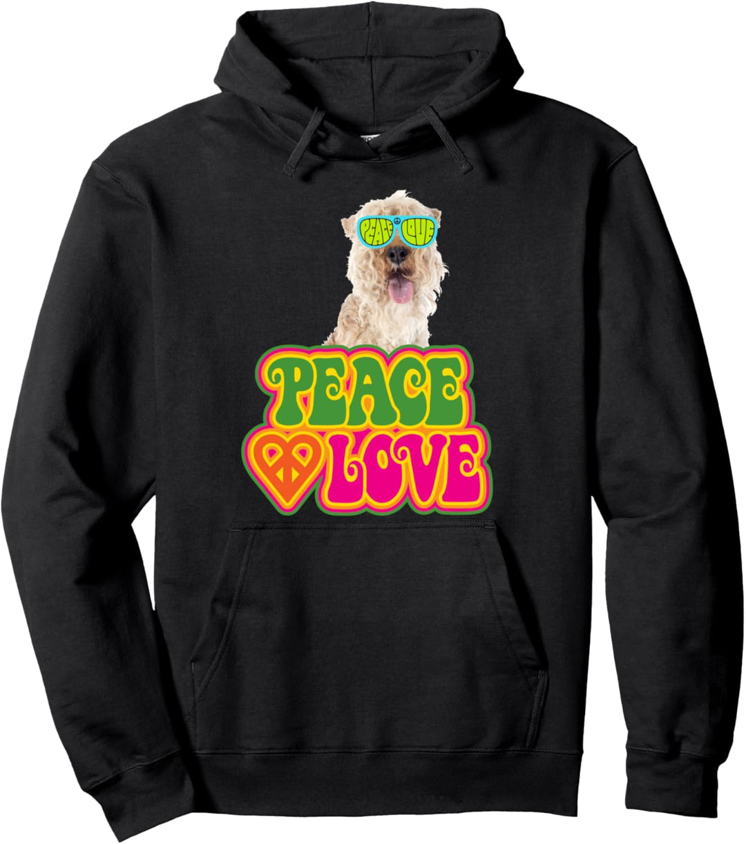 Peace Heart Love Dog Lakeland Terrier Pullover Hoodie