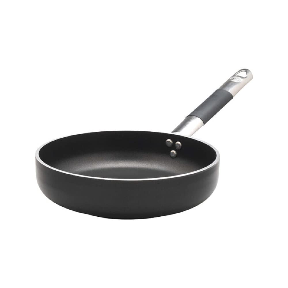 Töpfe Agnelli Alblack Pan Aluminium, Stärke 5 mm, 10 mm Induktions Fund, schwarz, 20 cm, 20 cm