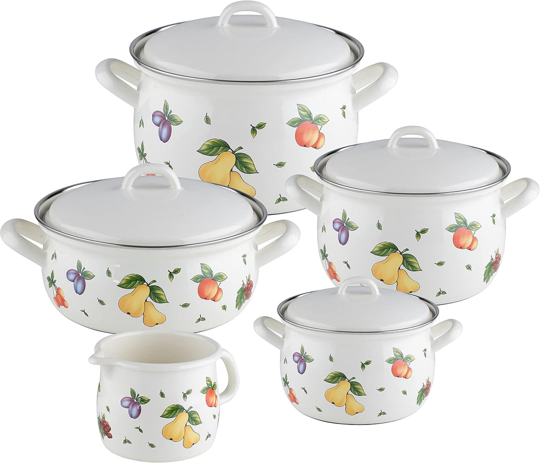Riess, 0547-068, Spar-Set 5-teilig, Nouvelle - Fruit Garden, bestehend aus: Fleischtopf mit Deckel 1