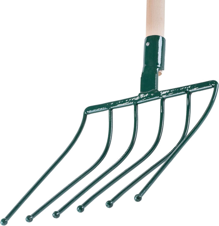 KADAX Rübengabel, Forke mit Holzstiel, Spatengabel mit 6 Zinken, Heugabel, Grabegabel, Kartoffelgabe