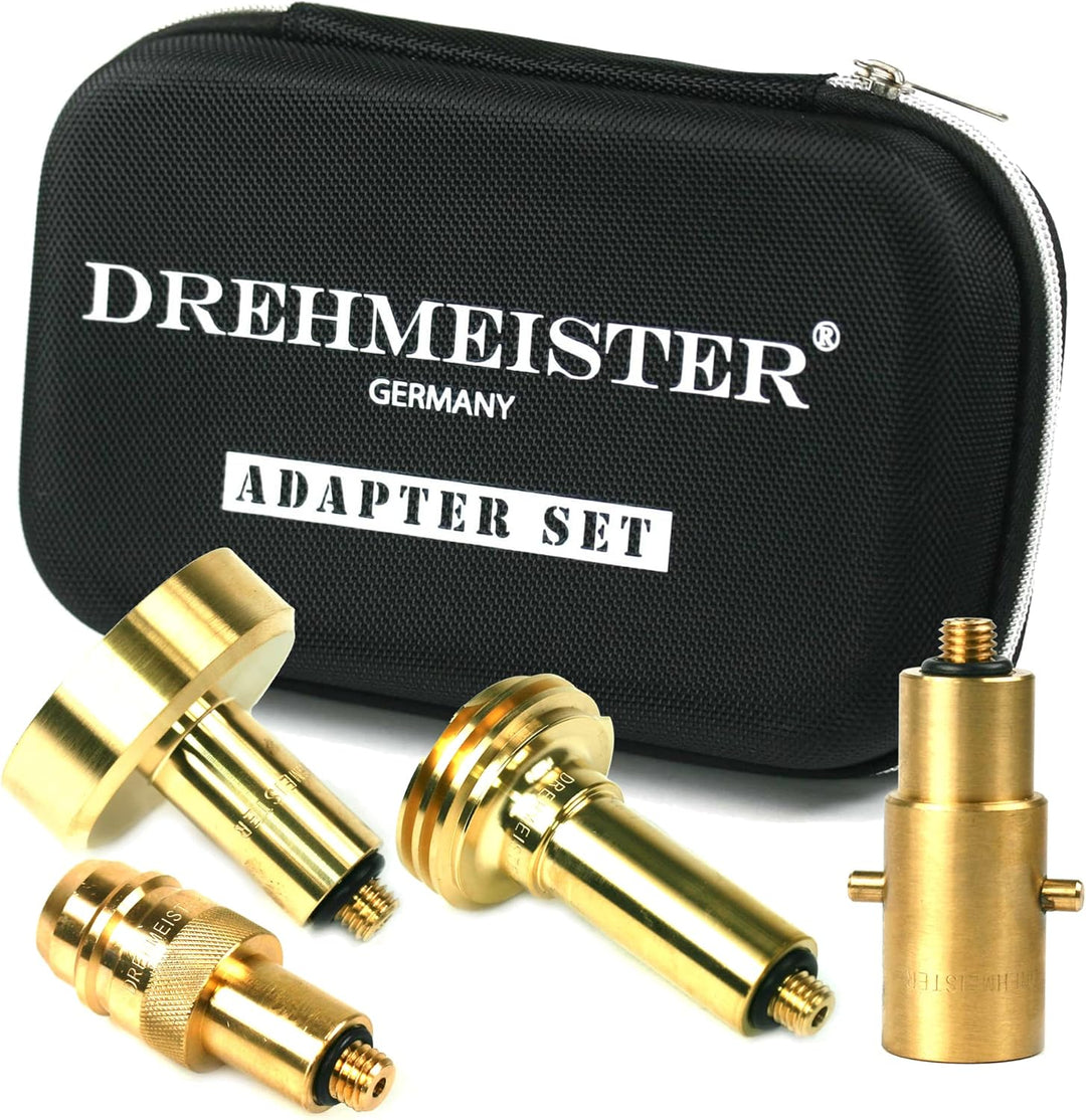 Drehmeister LPG Adapter Set M10 lang - für Gasfahrzeuge - Tankadapter mit Etui - Alle Europa Autogas