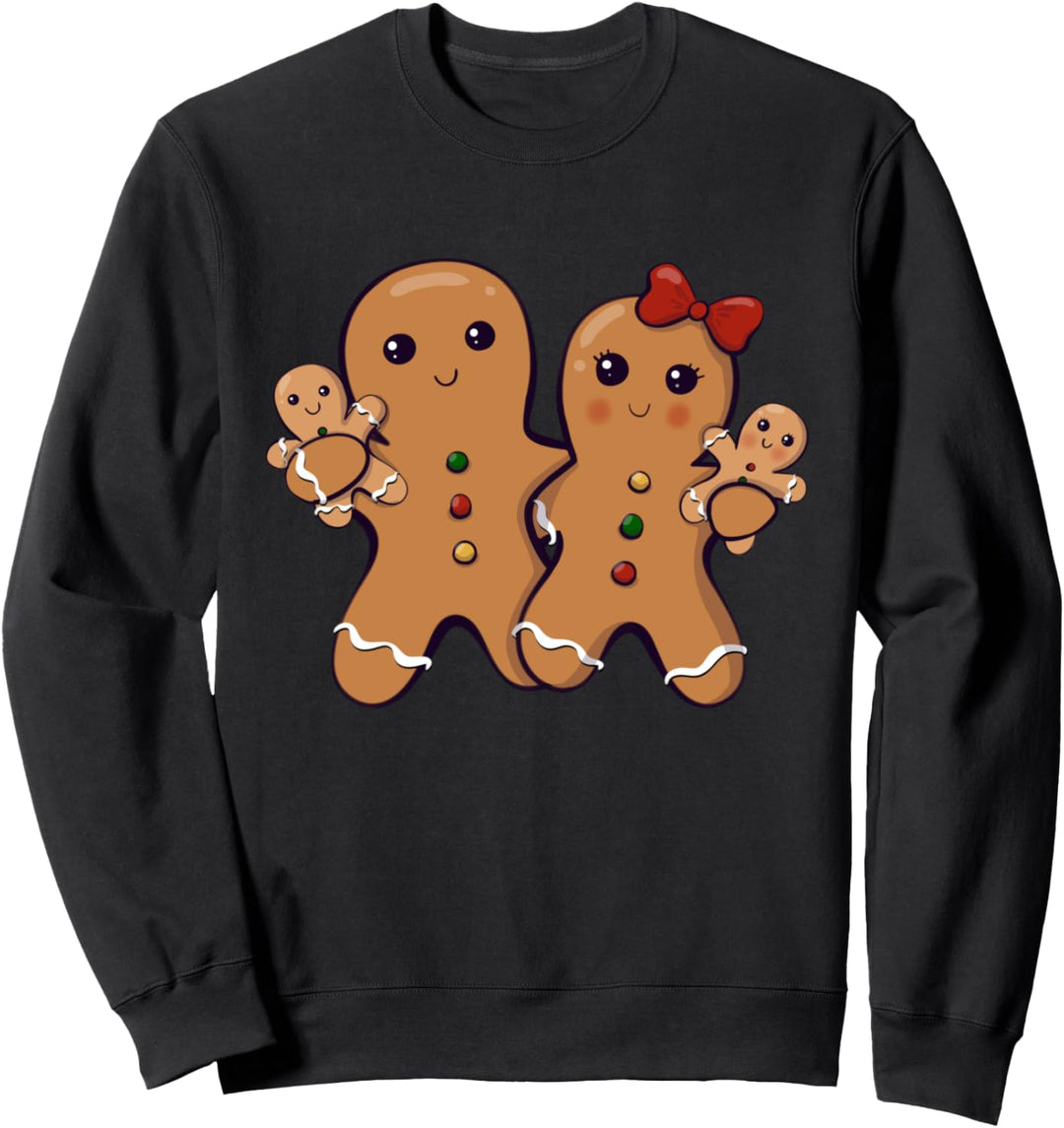 Familie Backen Lebkuchen Kekse Weihnachten Sweatshirt