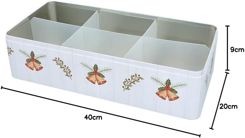 Birkmann, weihnachtliche Gebäckdose XXL, Frohe Weihnachten, Weissblech, Rechteckig, Masse: 40 x 20 c