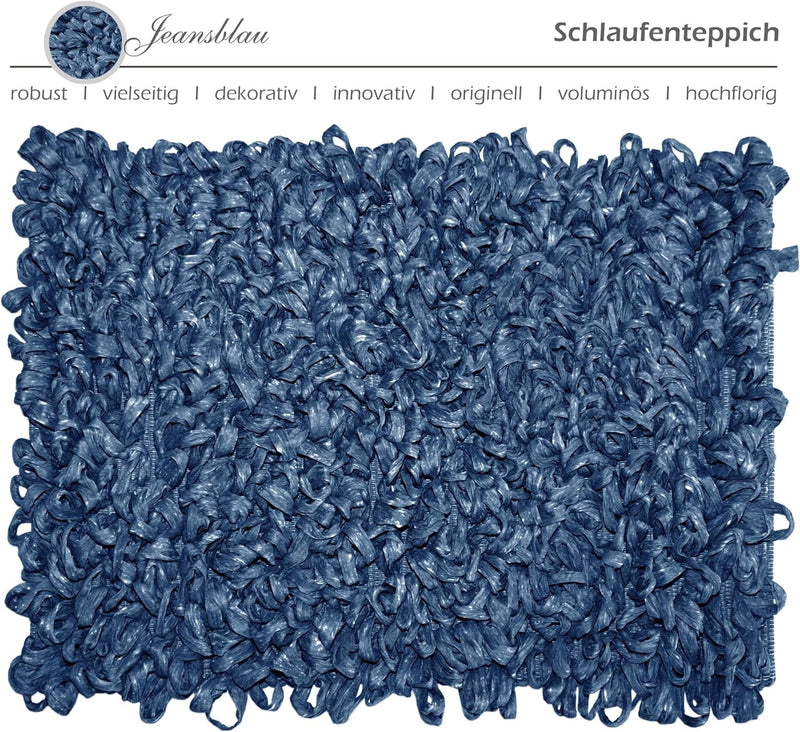 Lashuma Badezimmer Teppich Jeansblau, geeignet für Fussbodenheizung 50x70 cm 50x70 cm Jeansblau, 50x