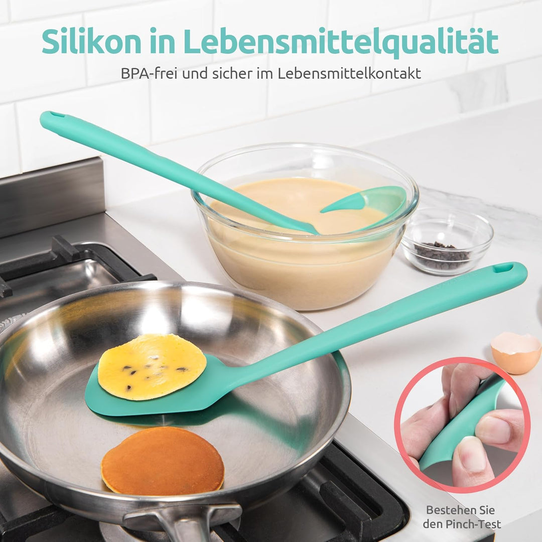 U-Taste Extra lange Küchenutensilien aus Silikon, 5 Stück, 230 °C hitzebeständig BPA-freier Kochuten