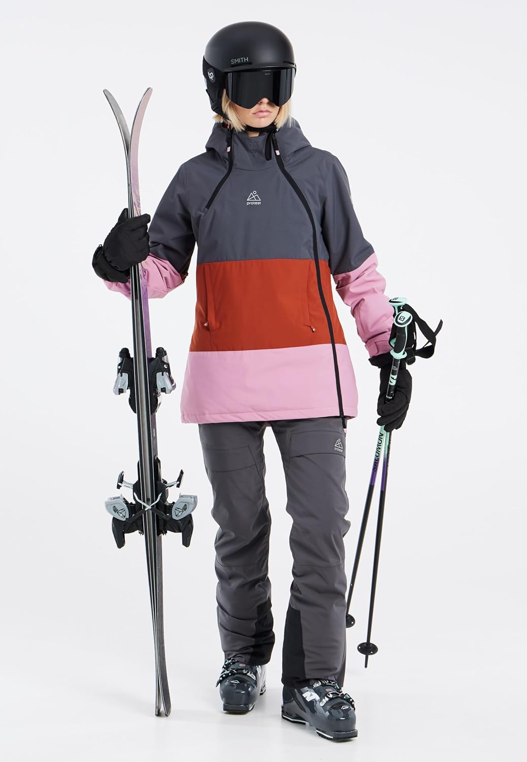 Protest Damen Ski- Und Snowboardjacke PRTLIMIA S Shadow Grey, S Shadow Grey