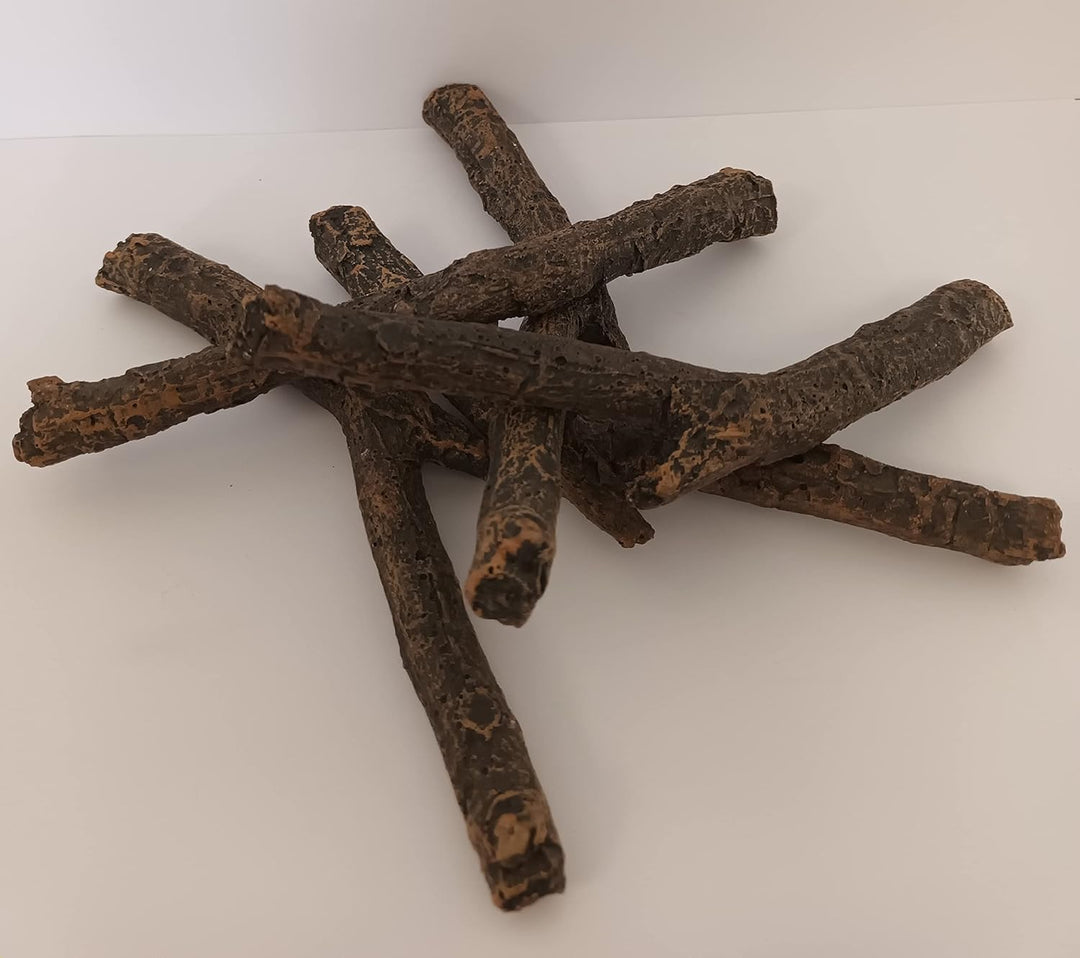 CHEMIN'ARTE Set mit 5 dekorativen Holzscheiten in Holzoptik für Elektrokamine – Scheite ca. 12 cm gr