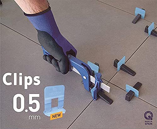 Zuglaschen Nivelliersystem Peygran 0,5 mm blau 500 Stück
