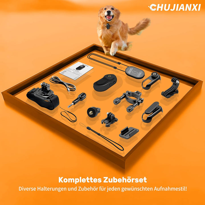 Mini Action Cam,Bodycam Körperkamera Mini 1080P mit 0,85-Zoll-Display,Daumen Body Cam,Multifunktions