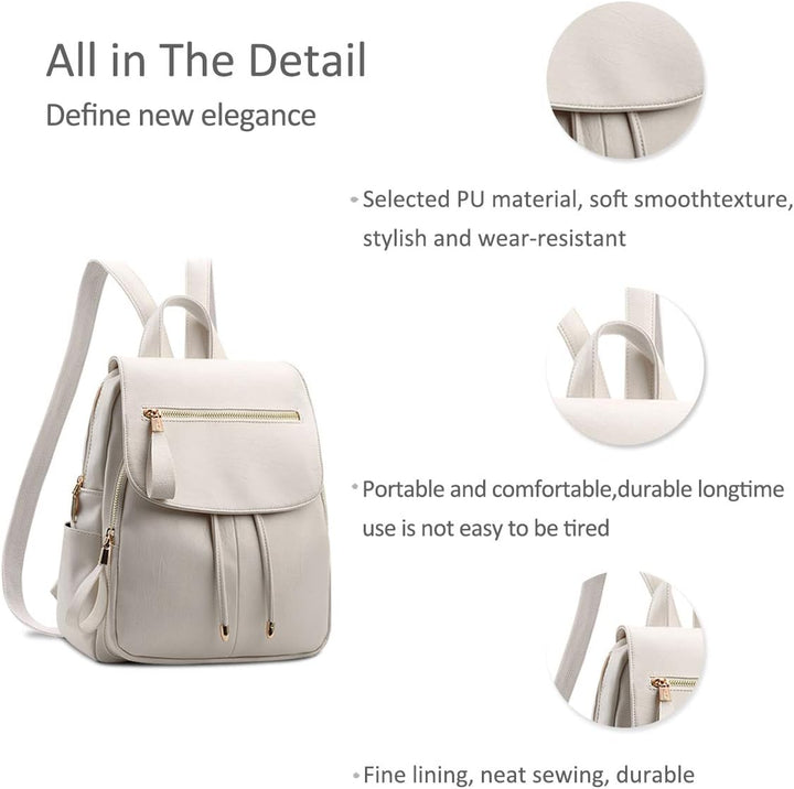 NICOLE&DORIS Mode Frauen Rucksack Mini Rucksack Leder Damen Rucksack Umhängetasche Geldbörsen Mädche