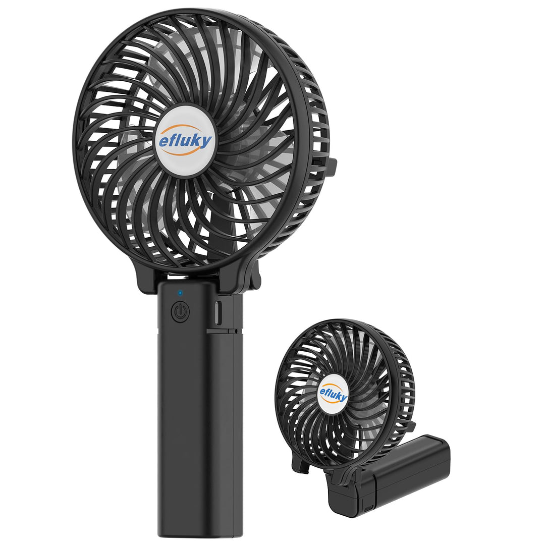 efluky Handventilator, Tragbarer Mini Ventilator, Faltbarer USB-Ventilator Wiederaufladbar, Tragbare