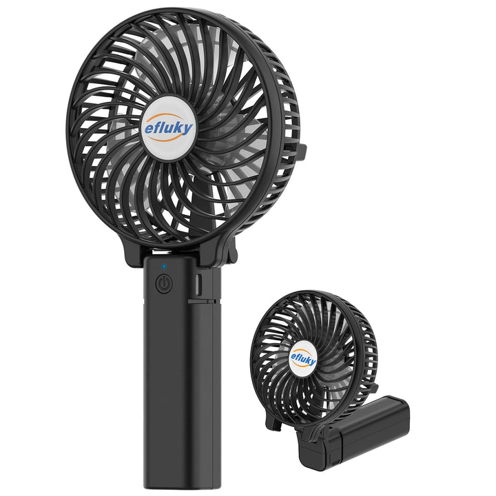 efluky Handventilator, Tragbarer Mini Ventilator, Faltbarer USB-Ventilator Wiederaufladbar, Tragbare