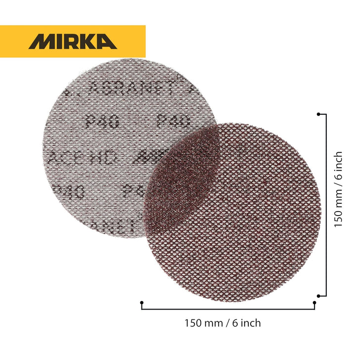 Mirka ABRANET ACE HD AH24102540 Schleifscheiben 150 mm P40, 25 Stück