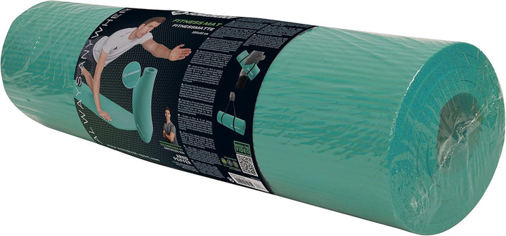 Schildkröt Fitnessmatte, 10 mm, rutschfeste Gymnastikmatte, mit Tragegurt, 183 x 61 x 1,0cm Mint, 96