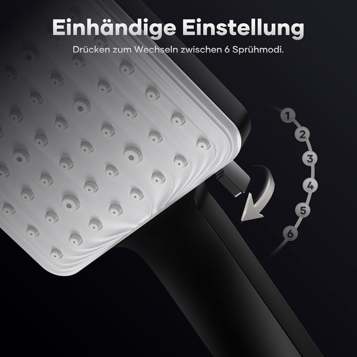 VOXON Duschkopf Regendusche, Handbrause Duschbrause Gross, Duschkopf Wassersparend Hochdruck, Einhan