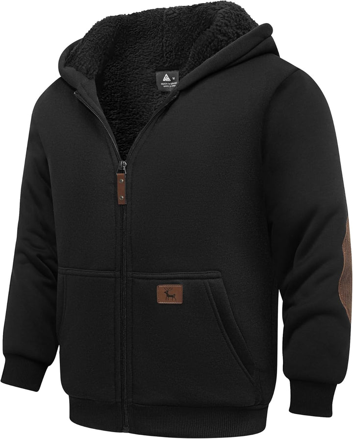 JACKETOWN Jungen Sweatjacke Gefüttert Kinder Hoodie Sweatshirt Kapuzenpullover Fleecejacke mit Kapuz
