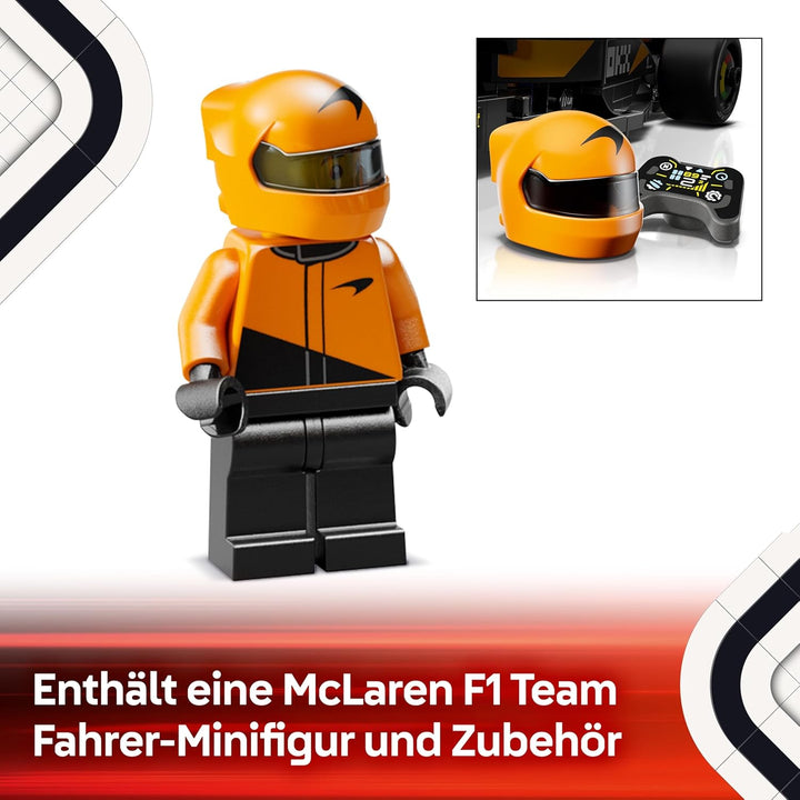 LEGO Speed Champions McLaren F1 Team MCL38 Rennauto - Spielzeug mit Formel 1 Minifigur zum Sammeln -