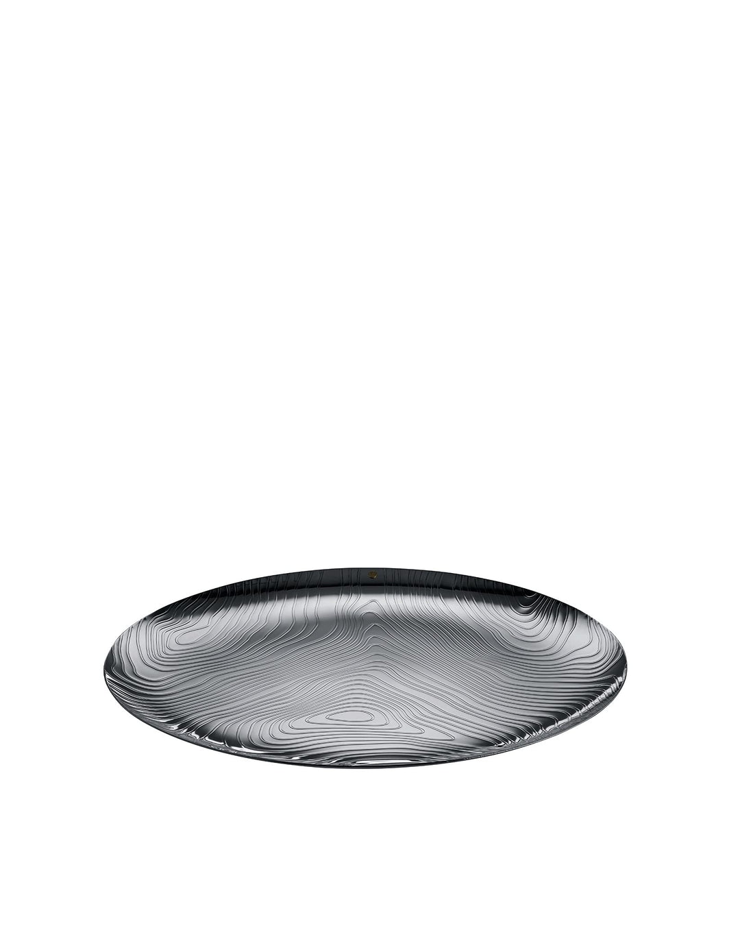 Alessi Veneer PU07 - Design Tablett, tragbar aus 18/10 Stahl mit geprägtem Dekor