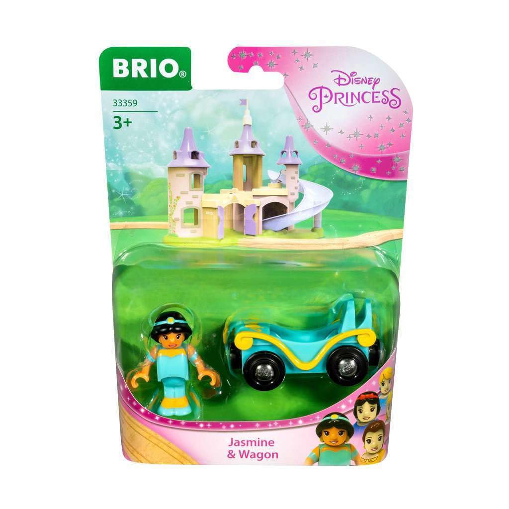BRIO Disney Princess 33359 Jasmin mit Waggon - Ergänzung Holzeisenbahn - Empfohlen ab 3 Jahren