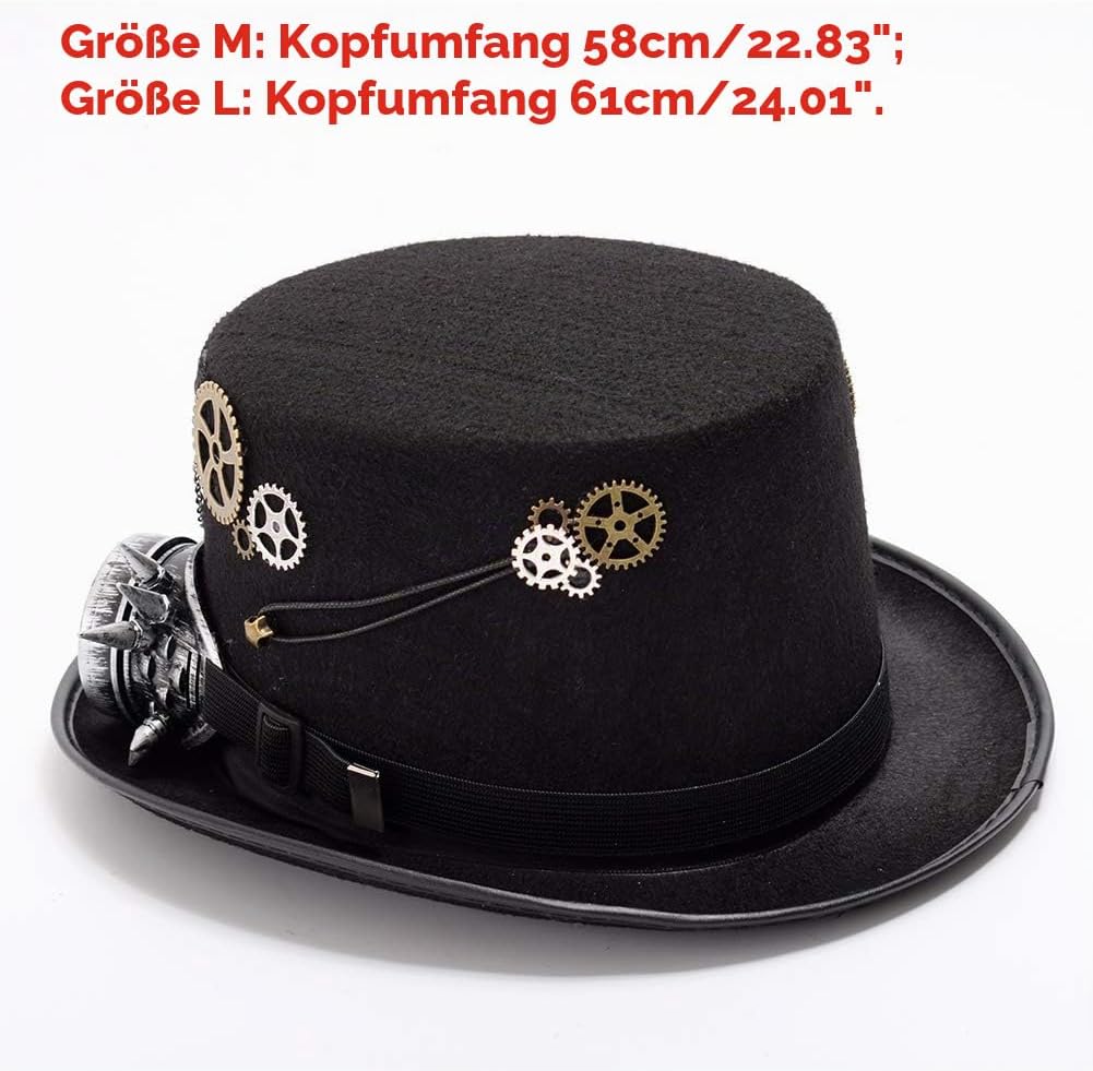 GRACEART Unisex Steampunk Hut Hut L Style-08, L Style-08