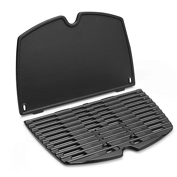 7645 Grillrost Gusseisen für Weber Q200, Q220, Q2000, Q2200 Series, 27,3 x 38,9 cm Grillpfanne ersat