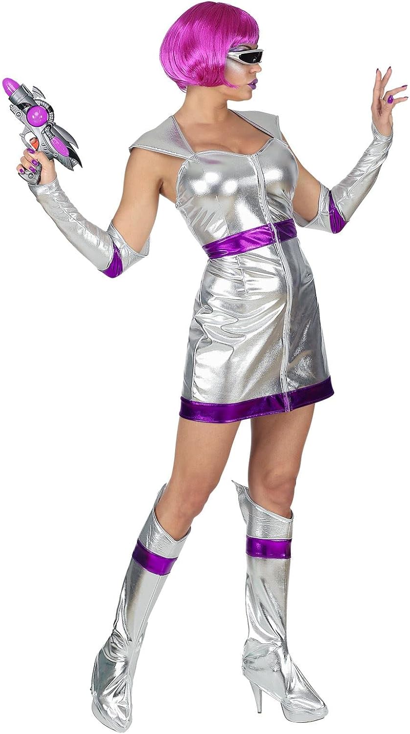 WIDMANN 69499 COSTUME SPACE GIRL XS VESTITO ARGENTO #6949, XS