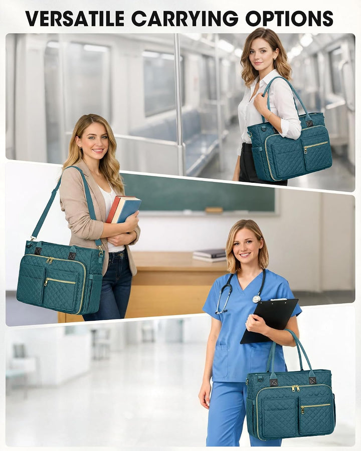RAINSMORE Lehrertasche 15.6 Zoll Laptoptasche Aktentasche Damen | Arbeitstasche Gross mit Isolierter