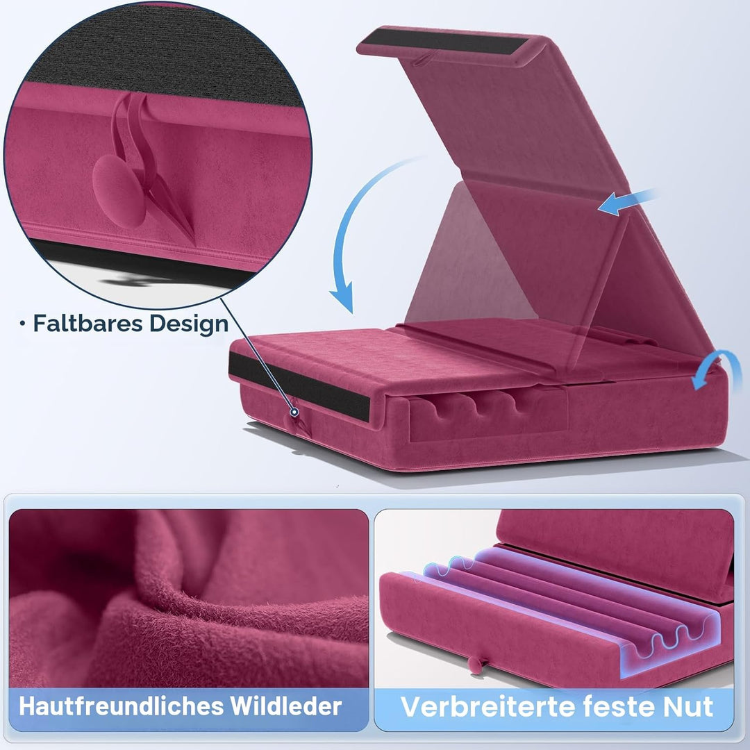 KDD Tablet Halter Kissen, Faltbarer Ipad Ständer für Schoss Bett Schreibtisch - Tablet Weicher Kisse