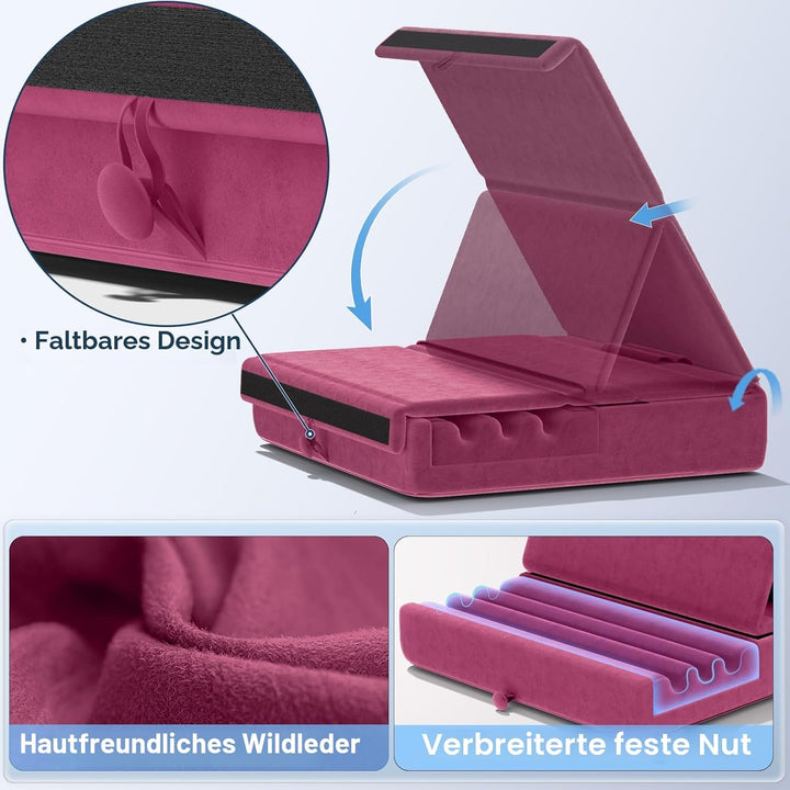 KDD Tablet Halter Kissen, Faltbarer Ipad Ständer für Schoss Bett Schreibtisch - Tablet Weicher Kisse