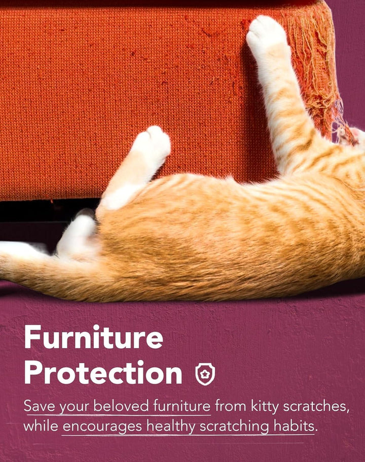 Lukamoo® Kratzmatte für Katzen, 61 x 40,6 cm, Wandmontage, Kratzbaum für Indoor-Katzen (rosa Pfoten)