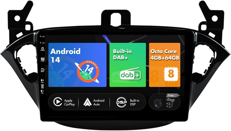 BXLIYER - Built-in DAB - Android 12 IPS Autoradio für Opel Corsa (2015-2019) / Adam (2013-2016) - Ei