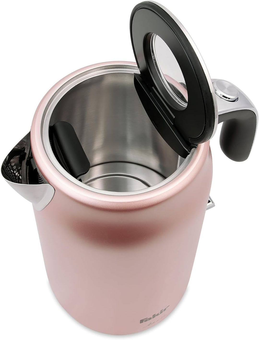 Fakir Adell - Wasserkocher im modernen Design aus Edelstahl 1,7 Liter mit Kontrollanzeige | 2200Watt