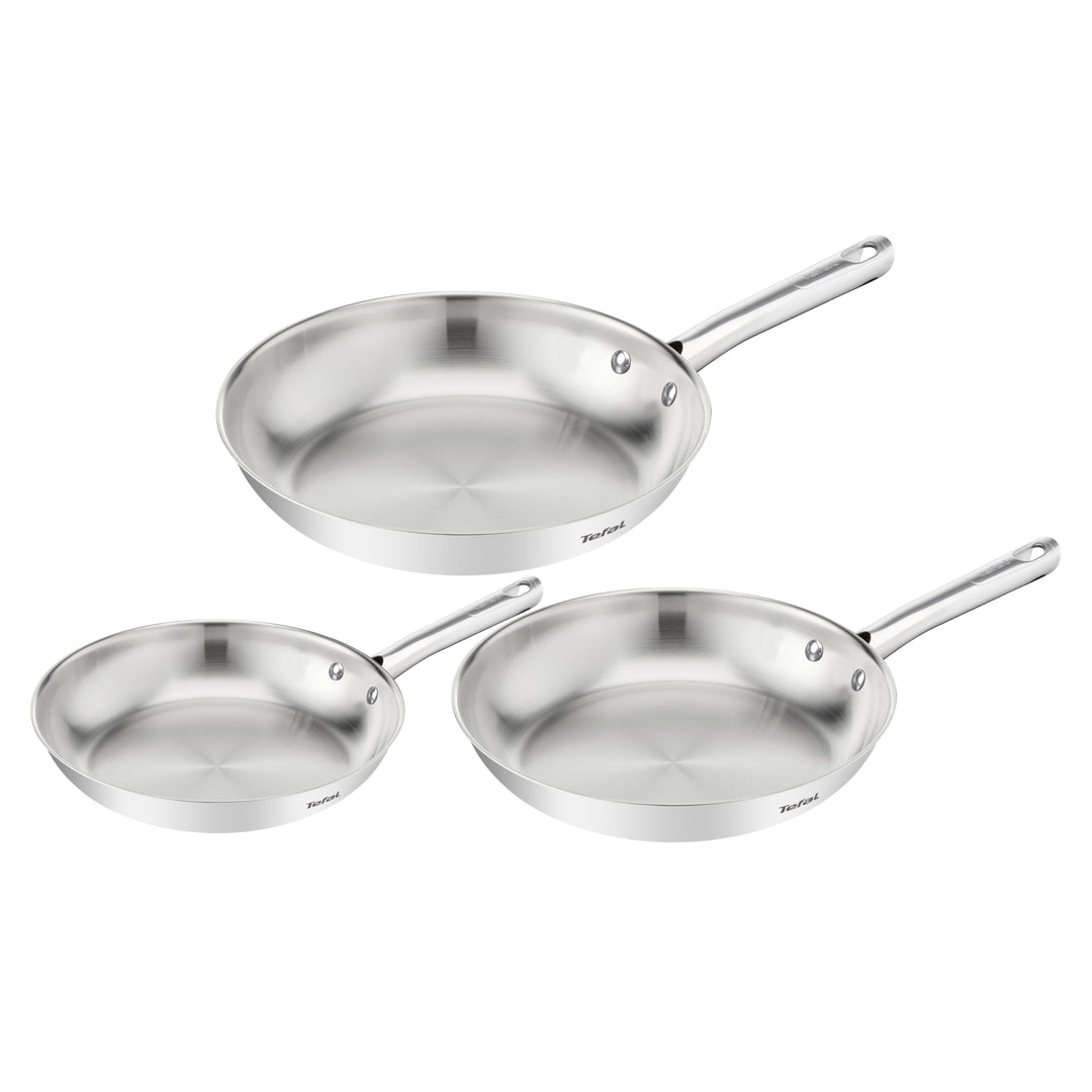 Tefal Duetto On, B866S334 Pfannen-Set, 20/24/28 cm, hochwertiger Edelstahl, 10 Jahre Garantie