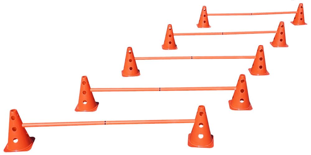 Steckhürdenset Orange - 5 er Set für Koordinationstraining Agility Hundesport Pferdesport Zubehör Lo
