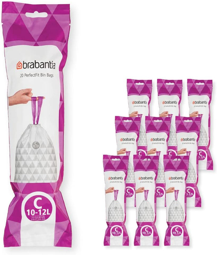 Brabantia 137983 Müllbeutel, Weiss, 200 Weiss - Code C 200 Müllbeutel, Weiss - Code C 200 Müllbeutel