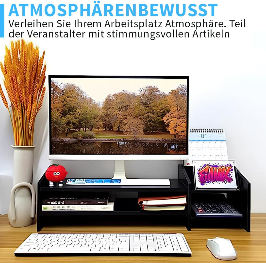 Fleau Home Monitorerhöhung – Laptopständer – Laptoperhöhung – Schreibtisch-Organizer – Bildschirmerh