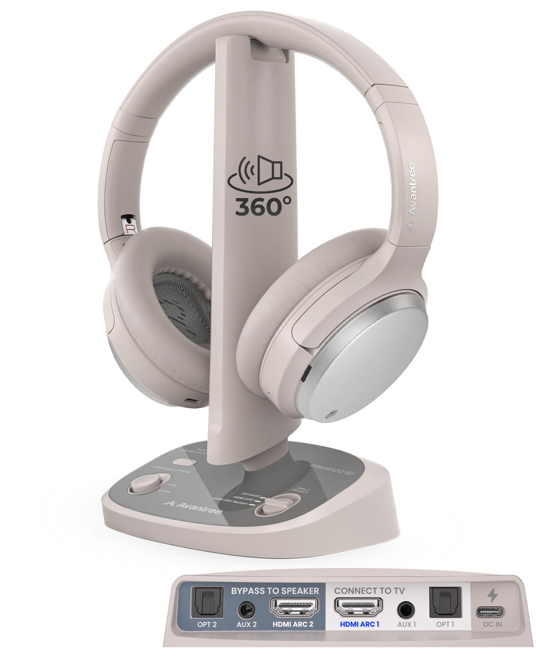 Avantree Crescendo 3D – 7.1 Surround Sound Funkkopfhörer für TV und Fernseher mit Cinema Mode, kompa