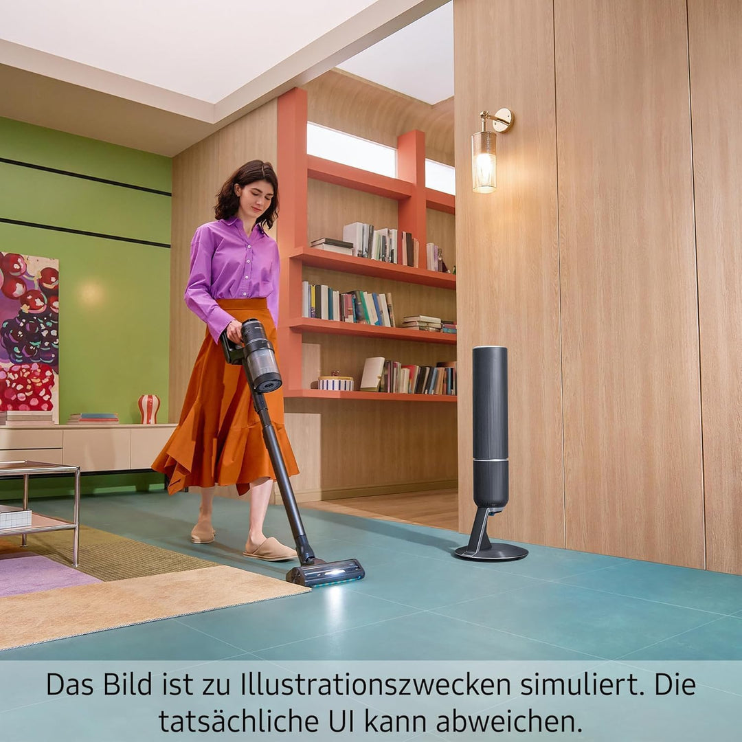 Samsung Bespoke Jet Plus Akku+ Wet & Clean Akku-Staubsauger, Teleskopierbar, All-in-one Clean Statio