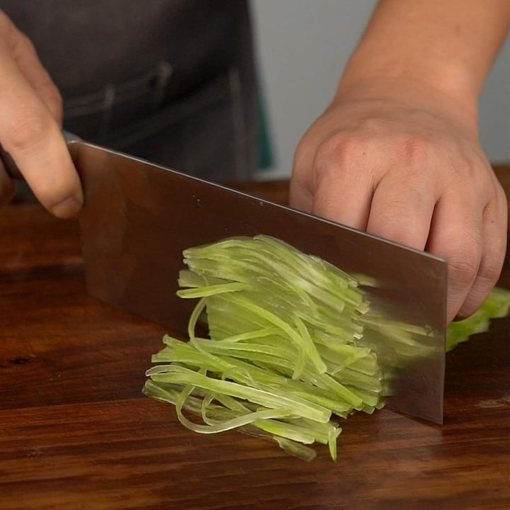 SHI BA ZI ZUO Chinesisches Gemüsemesser 7-Zoll-Slicer-Messer mit Stahlgriff Küchenmesser zum Schneid