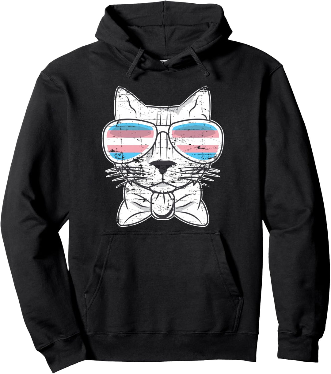 Transsexuell Katze CSD Queer Gay Pride Haustier Transgender Pullover Hoodie