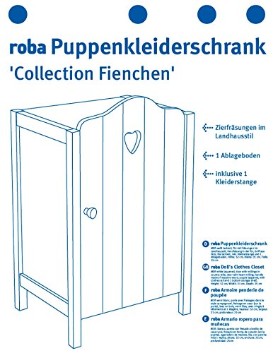 roba 98330 Puppenkleiderschrank, 1 Stück (1er Pack), Puppenkleiderschrank
