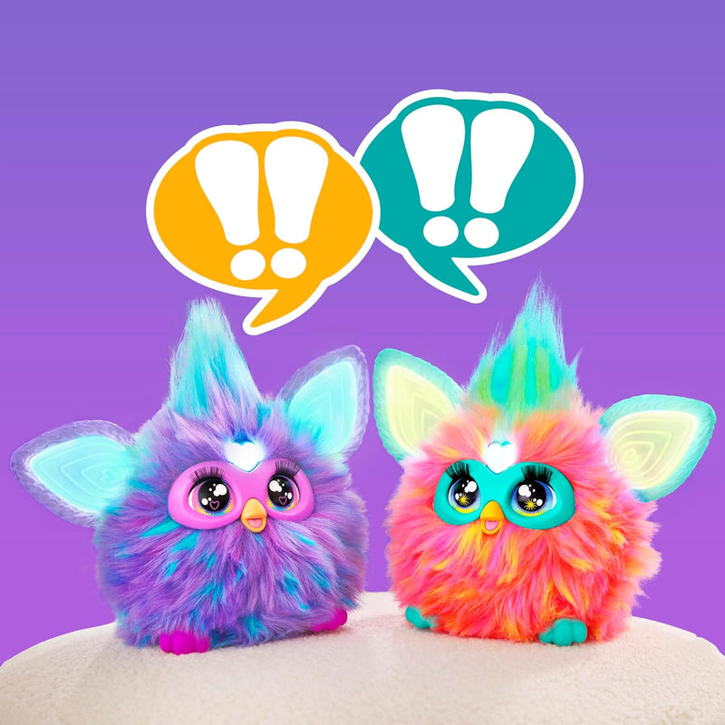 Furby Lila Interaktives Spielzeug mit Sprachaktivierung für Kinder ab 6 Jahren, 15 Modeaccessoires,