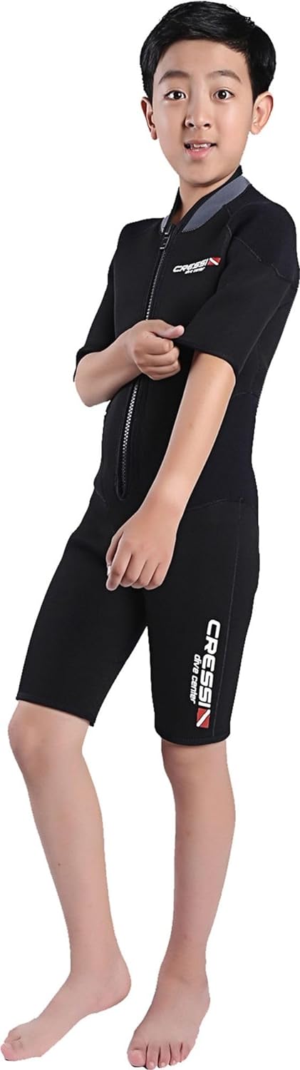 Cressi Endurance Kid Shorty Wetsuit 3mm - Neopren Shorty 3mm Für Kinder und Jugendliche Taucher Und