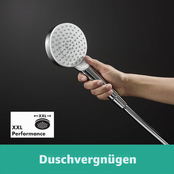 hansgrohe Crometta Duschset 0,90m, Weiss/Chrom Weiss/Chrom 0,90m Set 1 Strahlart, Weiss/Chrom 0,90m
