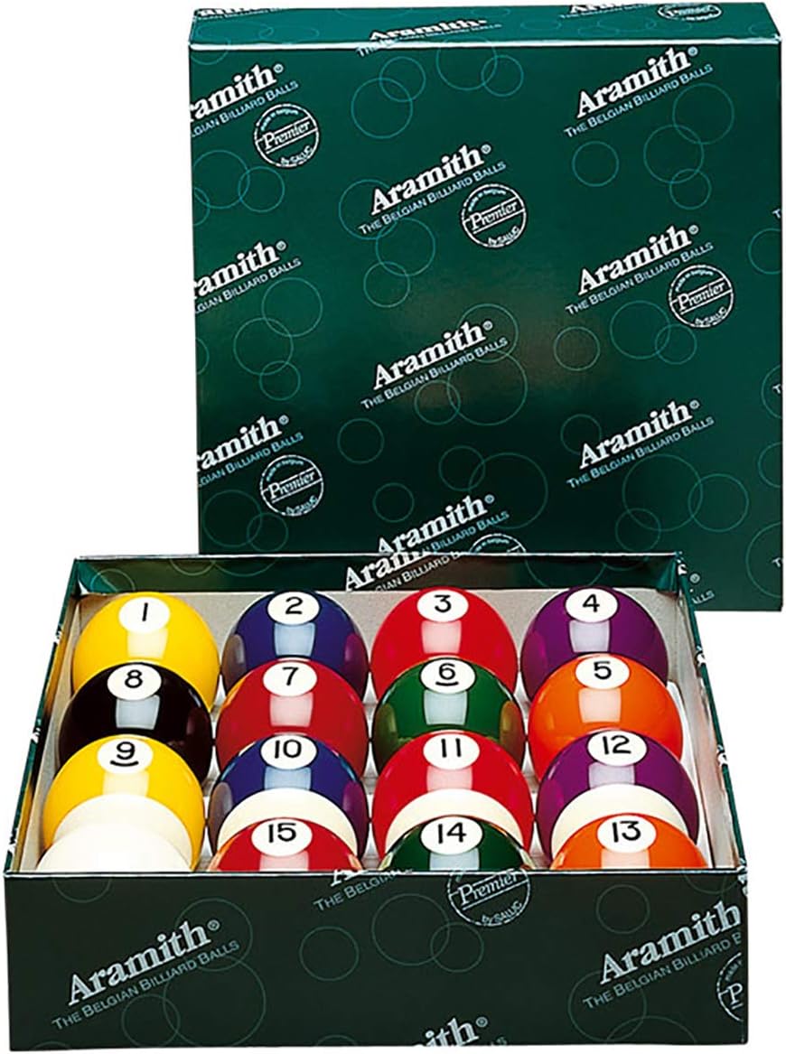 Aramith Premier Billardkugel-Set mit 12 blauen Kreide und Kunststoff-Kugeltablett