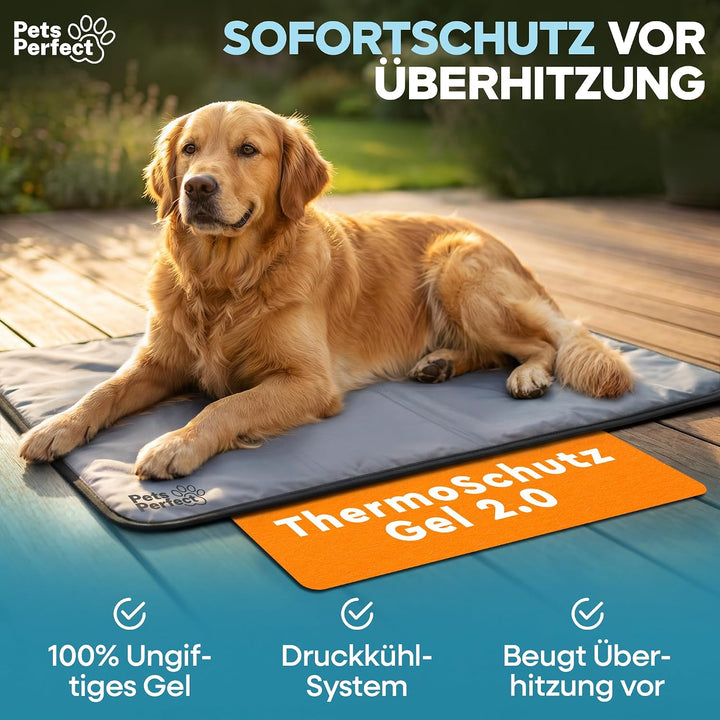 Kühlmatte für Hunde selbstkühlend - Hunde Kühlmatte mit 100% ungiftigem ThermoSchutz Gel - Kühlmatte